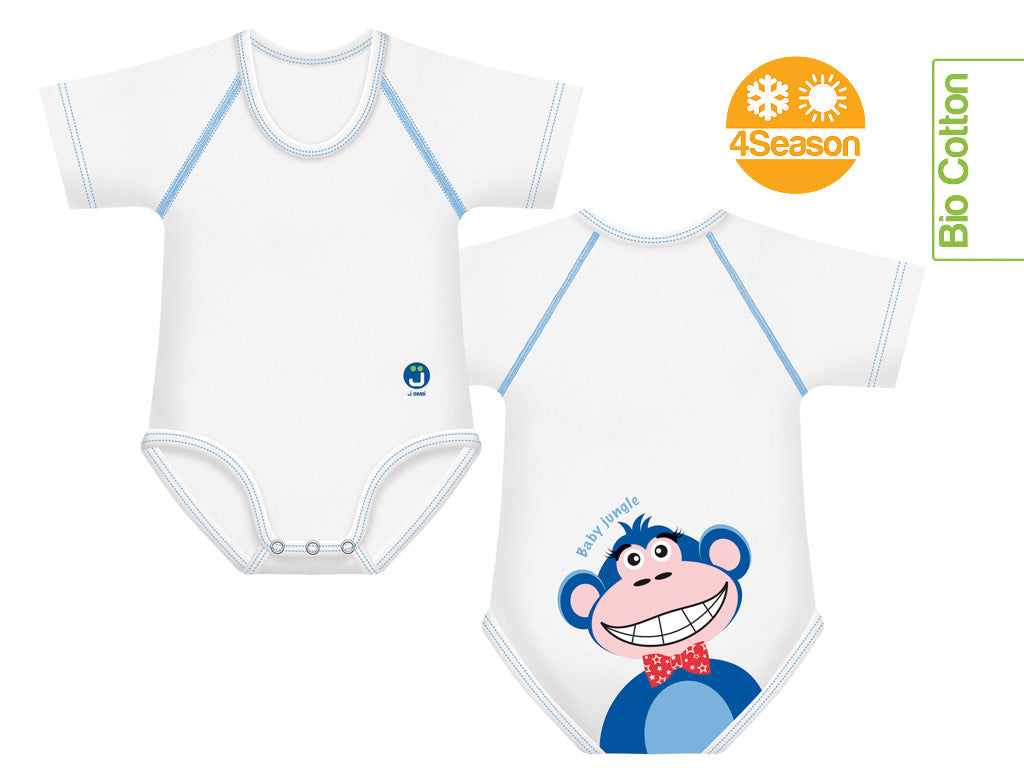 J BIMBI | mitwachsender Baby-Body | aus Bio-Baumwolle | 4SEASON | BABY JUNGLE - ADViKiDS