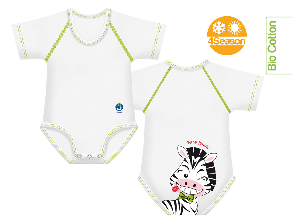 J BIMBI | mitwachsender Baby-Body | aus Bio-Baumwolle | 4SEASON | BABY JUNGLE - ADViKiDS