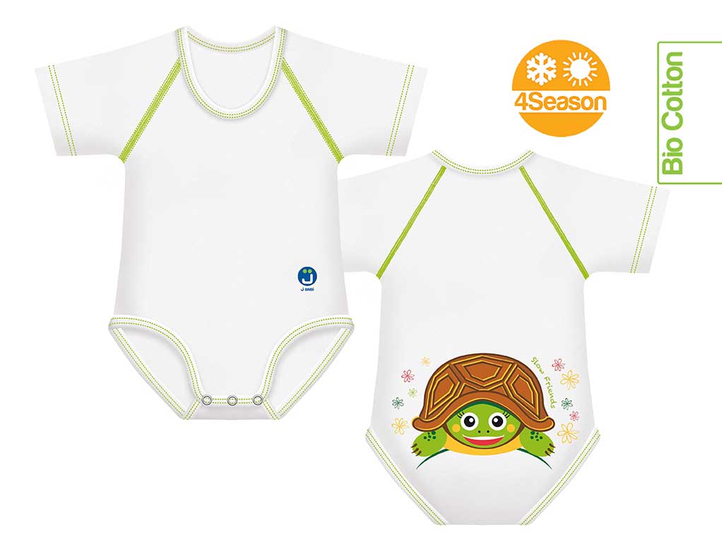 J BIMBI | mitwachsender Baby-Body | aus Bio-Baumwolle | 4SEASON | SLOW FRIENDS - ADViKiDS