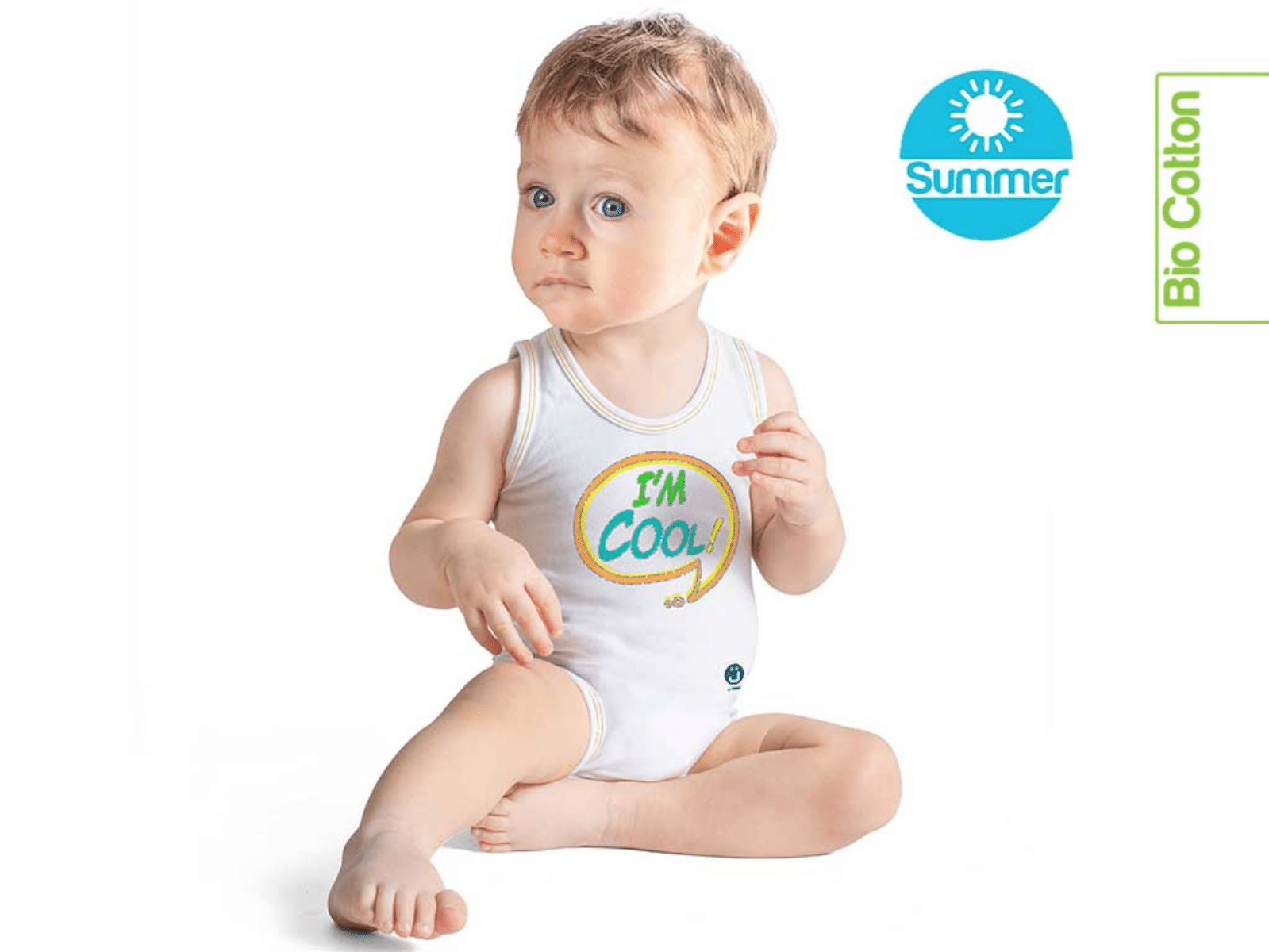 J BIMBI | mitwachsender Baby-Body | aus Bio-Baumwolle | SOMMER | BABY MESSAGES - ADViKiDS