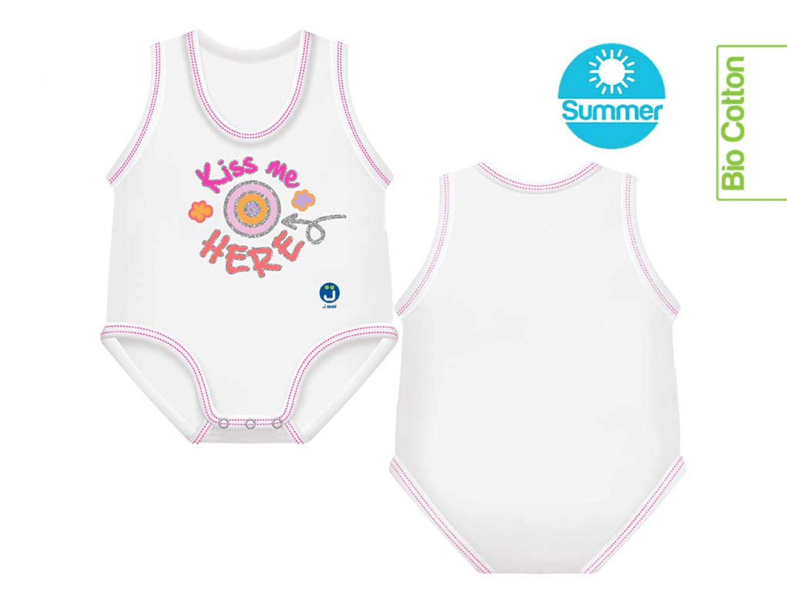 J BIMBI | mitwachsender Baby-Body | aus Bio-Baumwolle | SOMMER | BABY MESSAGES - ADViKiDS