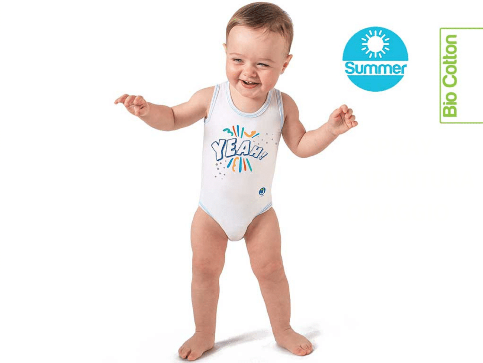 J BIMBI | mitwachsender Baby-Body | aus Bio-Baumwolle | SOMMER | BABY MESSAGES - ADViKiDS