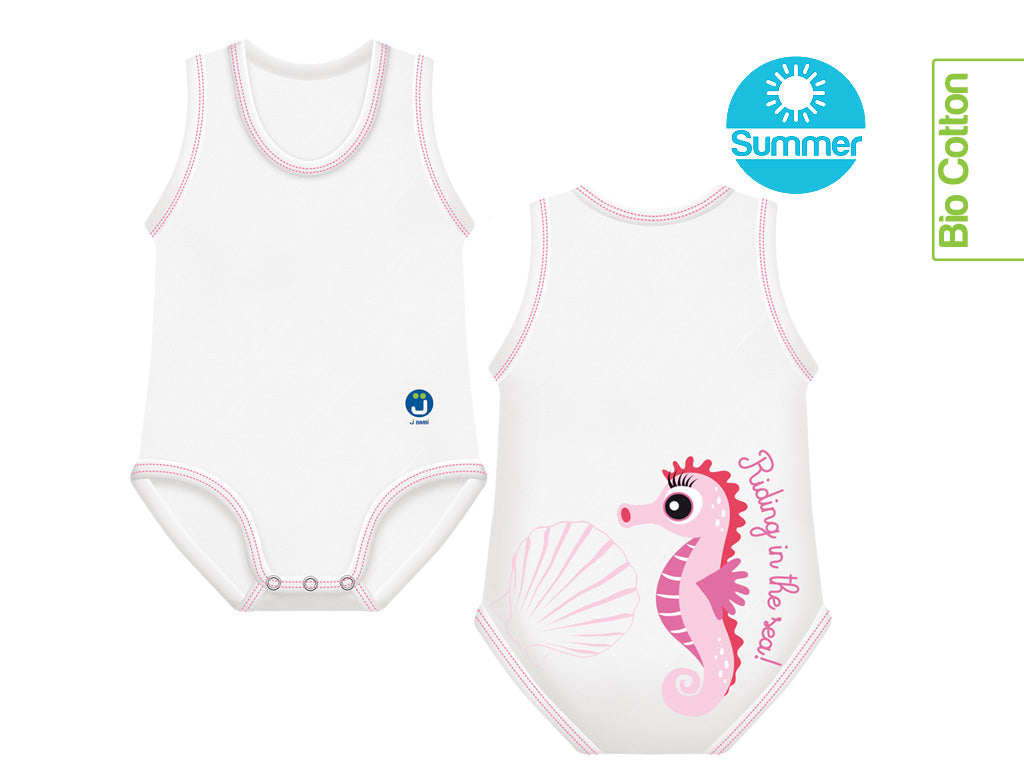 J BIMBI | mitwachsender Baby-Body | aus Bio-Baumwolle | SOMMER | SEALIFE - ADViKiDS