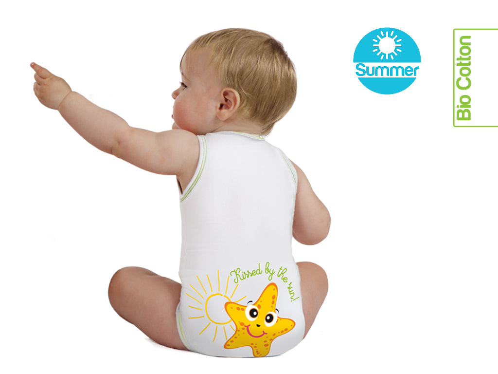 J BIMBI | mitwachsender Baby-Body | aus Bio-Baumwolle | SOMMER | SEALIFE - ADViKiDS