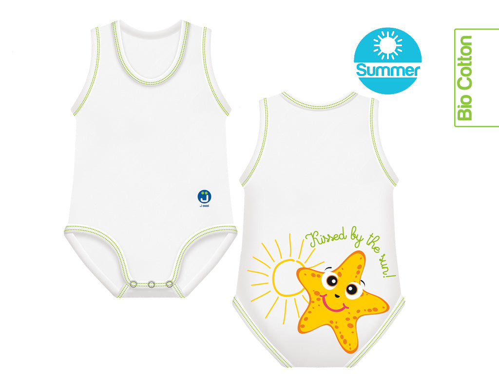 J BIMBI | mitwachsender Baby-Body | aus Bio-Baumwolle | SOMMER | SEALIFE - ADViKiDS