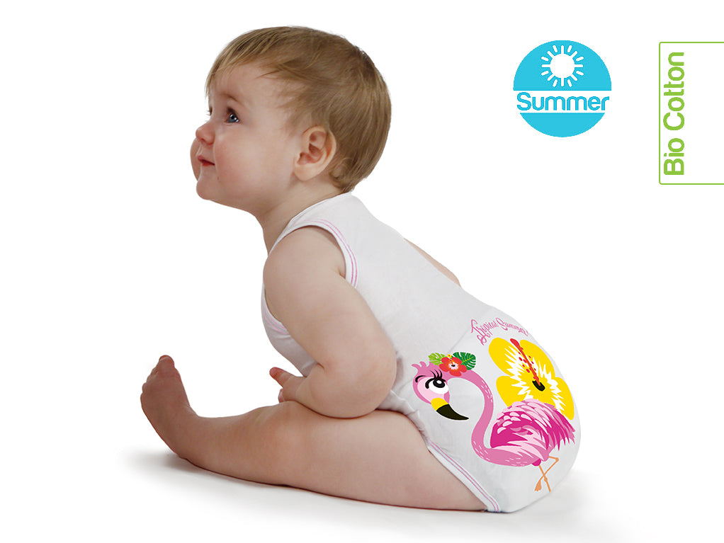 J BIMBI | mitwachsender Baby-Body | aus Bio-Baumwolle | SOMMER | TROPICAL - ADViKiDS