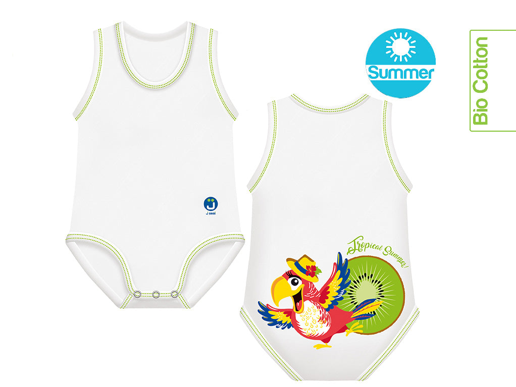 J BIMBI | mitwachsender Baby-Body | aus Bio-Baumwolle | SOMMER | TROPICAL - ADViKiDS