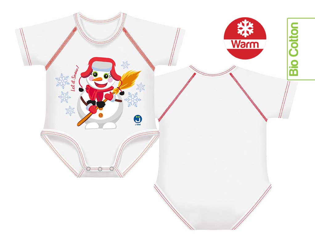 J BIMBI | mitwachsender Baby-Body | aus Bio-Baumwolle | WINTER | LET IT SNOW - ADViKiDS