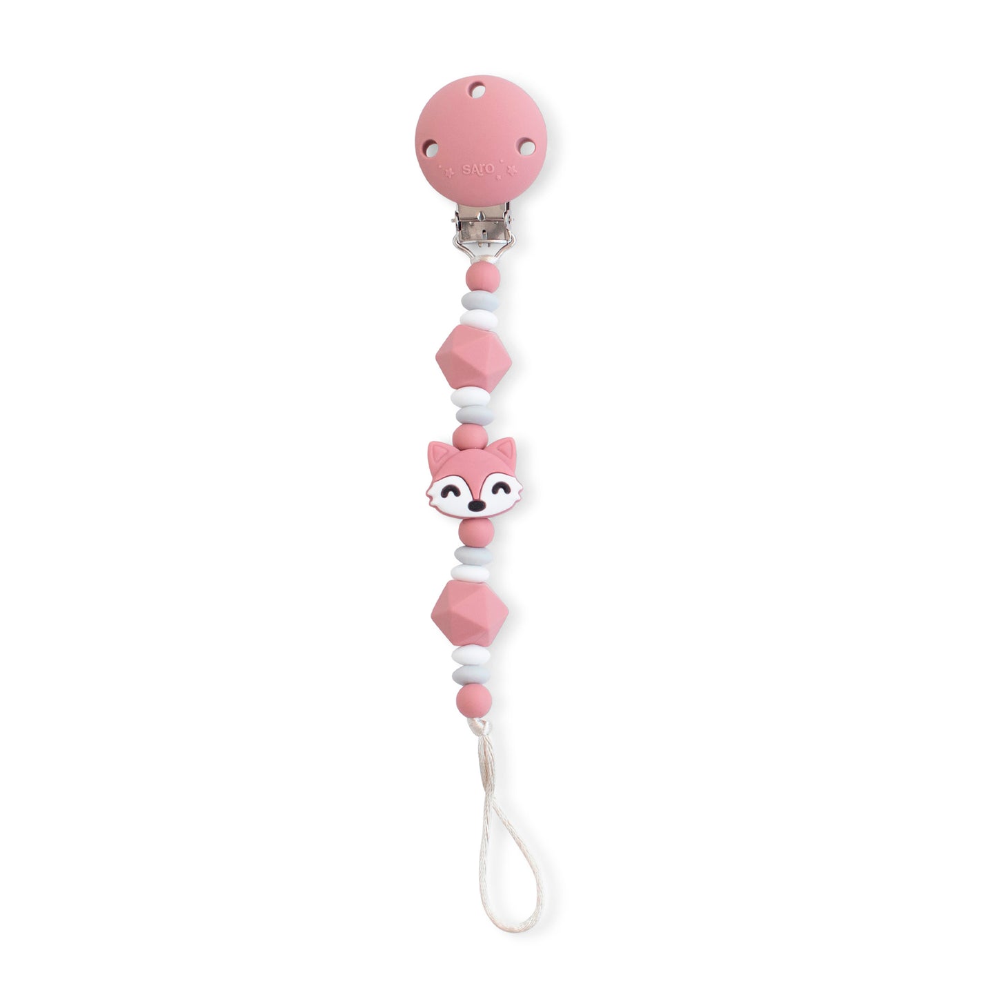 SARO | Schnullerkette „Foxy" | Pink