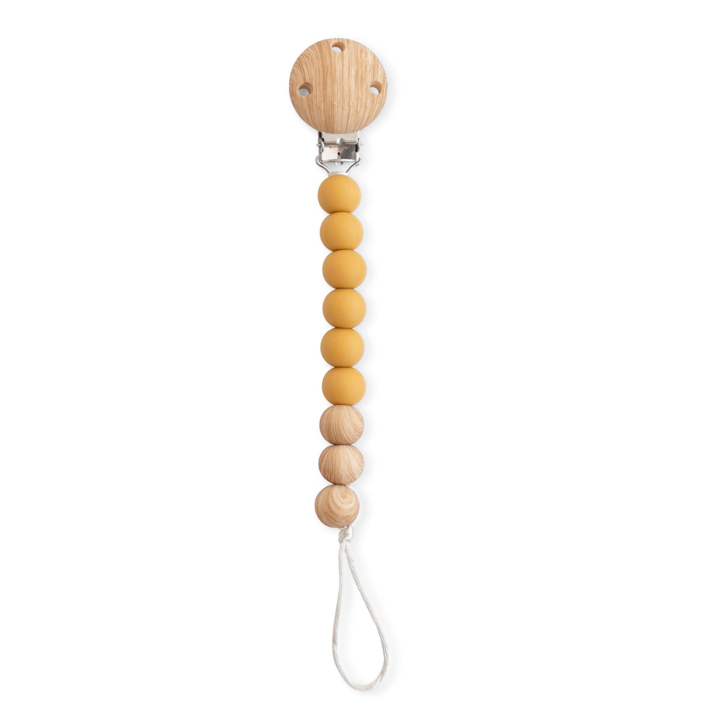 SARO | Schnullerkette „Woody" | Gelb