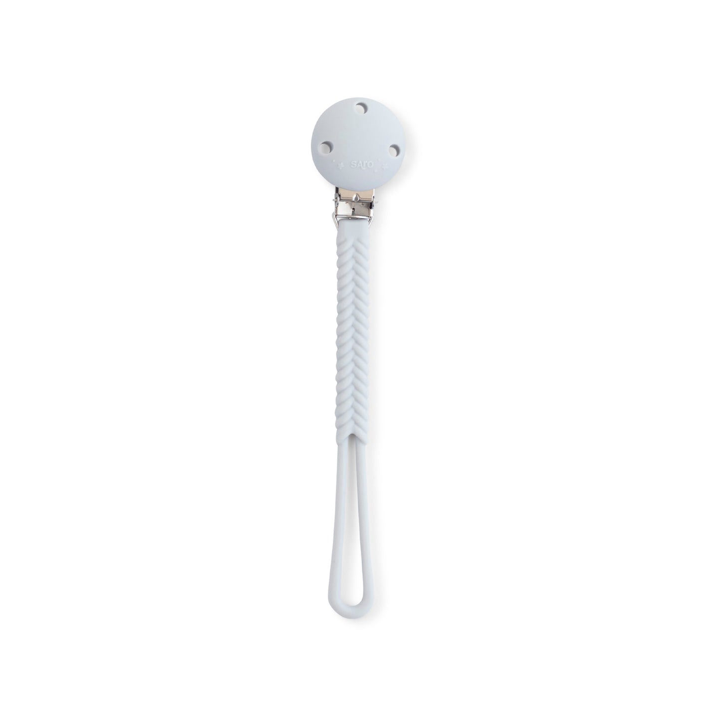 SARO | Schnullerkette „Braid" | Grau