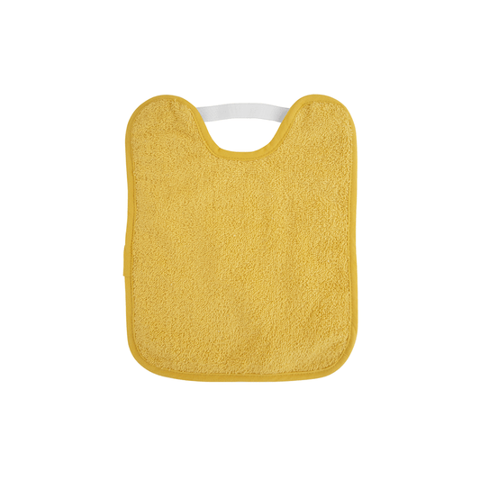 SARO | Baumwollfrottee Lätzchen wasserdicht mit Gummiband | Gelb