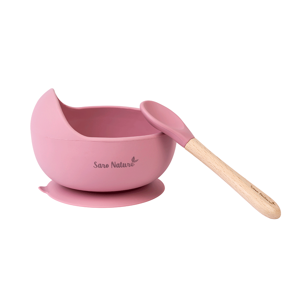 SARO | Kinder Geschirr-Set "Nordic Wave" 2tlg | Pink