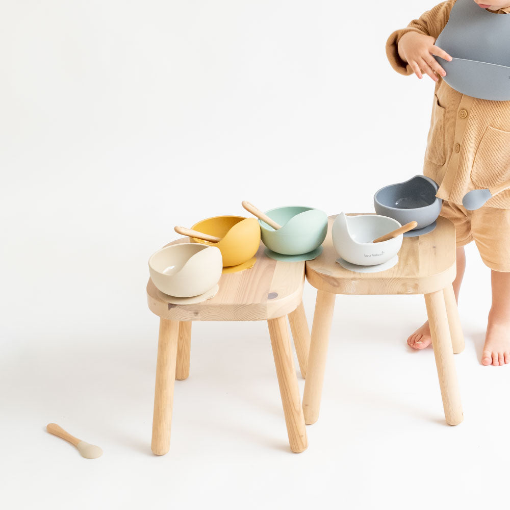 SARO | Kinder Geschirr-Set "Nordic Wave" 2tlg | Hellblau