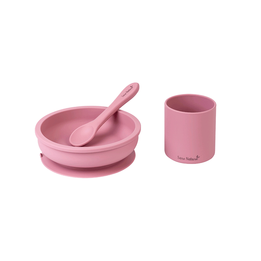 SARO | Kinder Geschirr-Set "Nordic Party" 3tlg | Pink