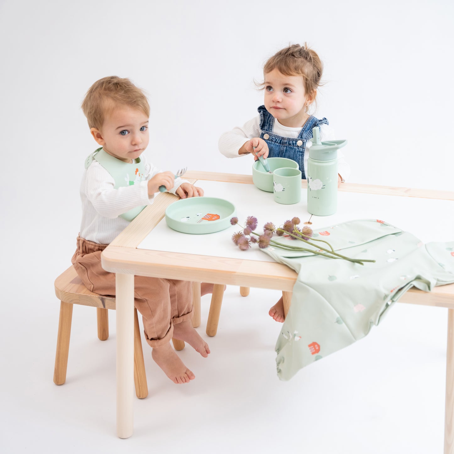 SARO | Ärmellätzchen wasserdicht "Farm" | Mint