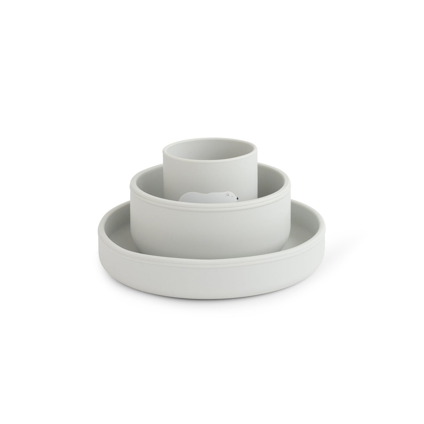 SARO | Kinder Geschirr-Set "Foodie Arktis" | Grau