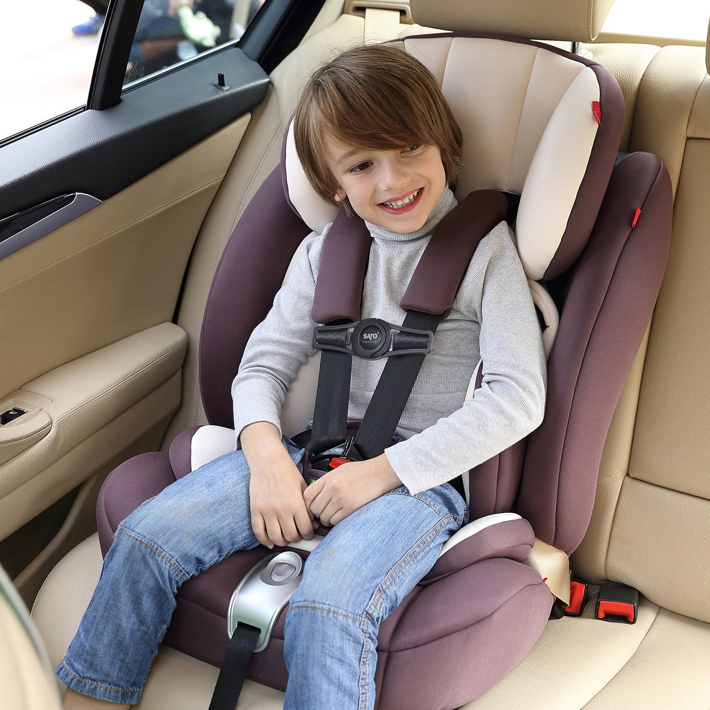 SARO | Abschnallschutz für Kinderautositz | Schwarz