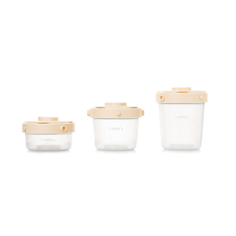 SARO | Nahrungsbehälter 3tlg | Beige