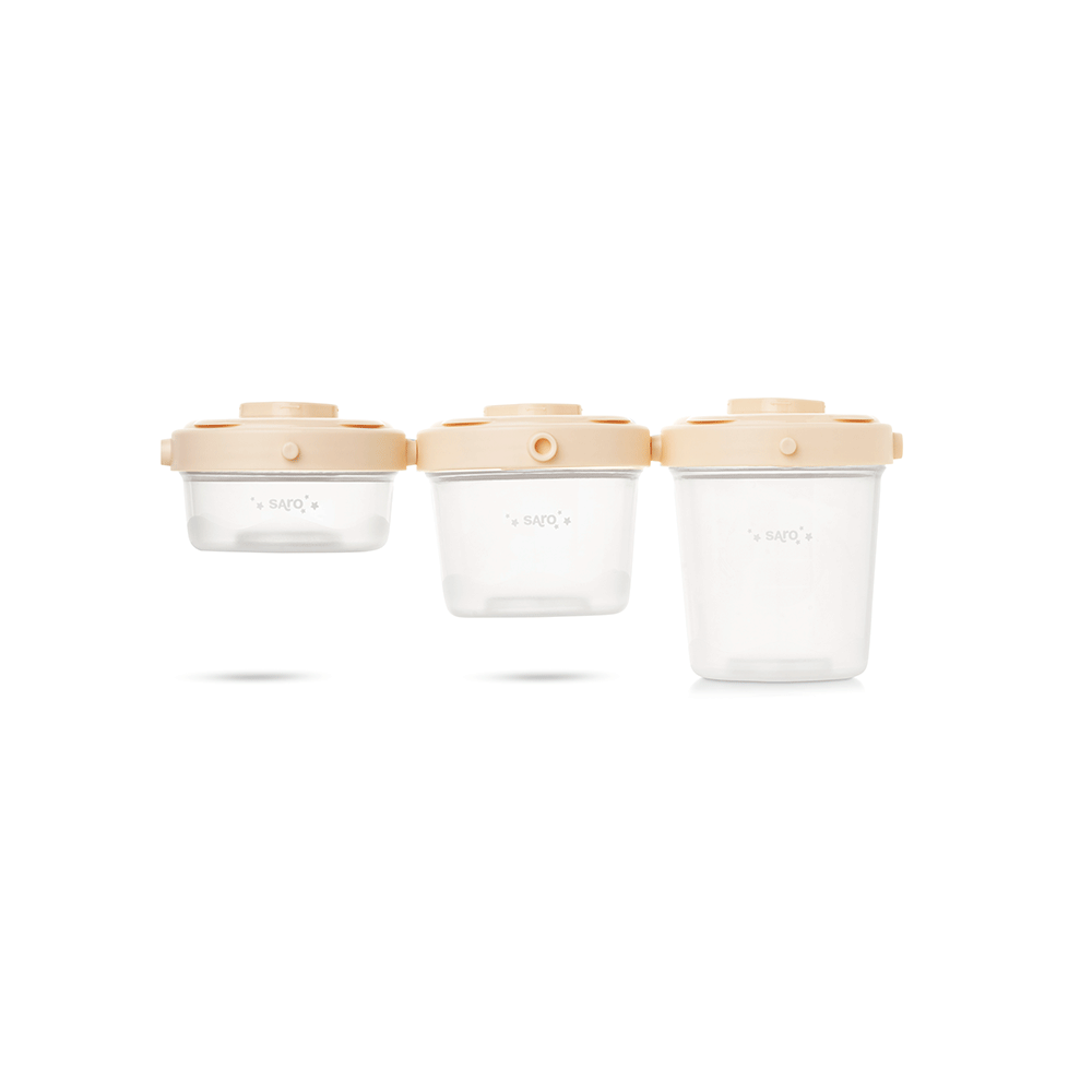 SARO | Nahrungsbehälter 3tlg | Beige
