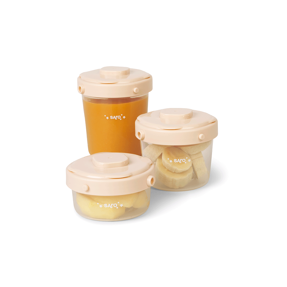 SARO | Nahrungsbehälter 3tlg | Beige