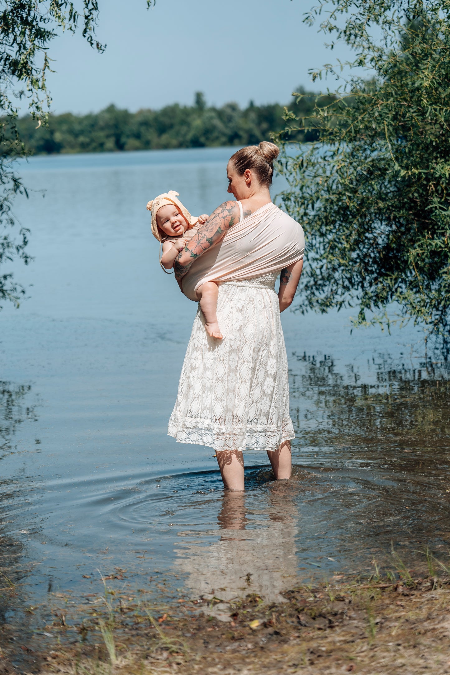 AYALO | AQUA RING SLING | perfekt im Wasser | perfekt zum Duschen | aus Yogatex-Material | Shadow Grey - ADViKiDS
