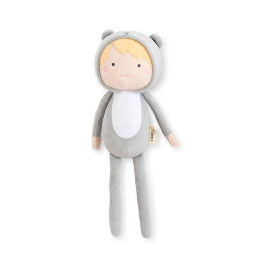 SARO | Plüschpuppe „Leo" | Grau