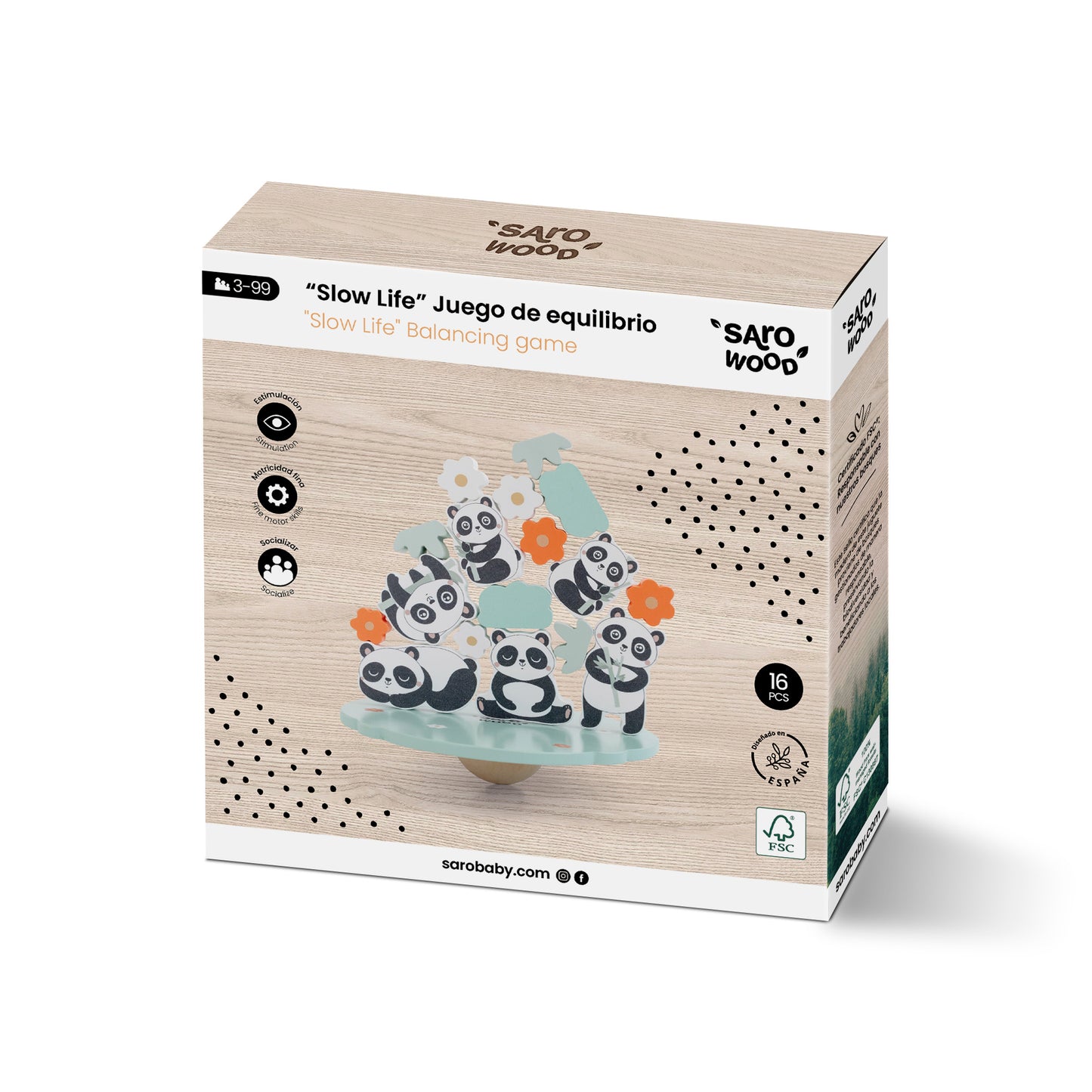 SARO | Balancespiel „Panda" | Bunt