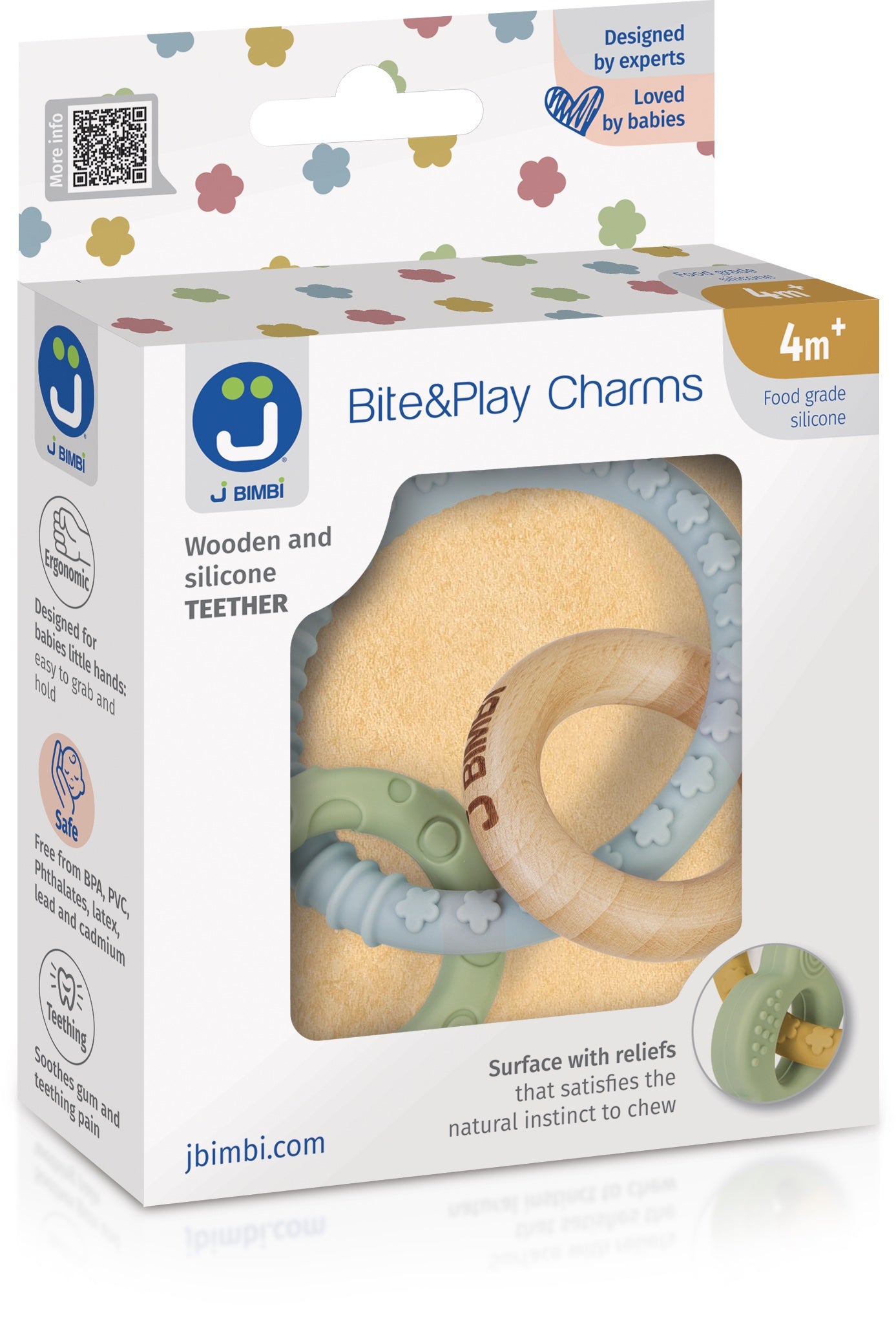 J BIMBI Bite&Play Charms Beißring 4M+ - ADViKiDS