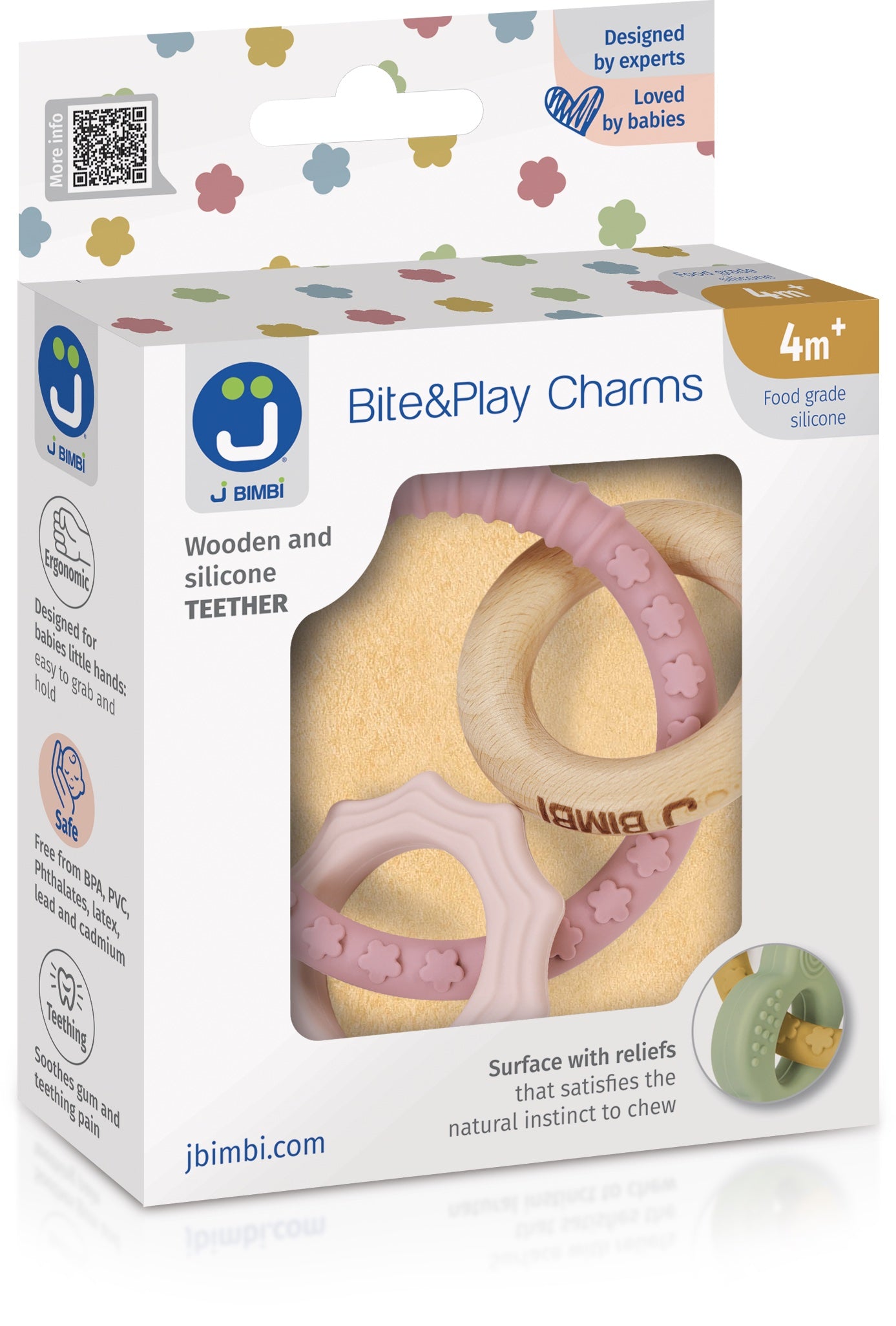 J BIMBI Bite&Play Charms Beißring 4M+ - ADViKiDS