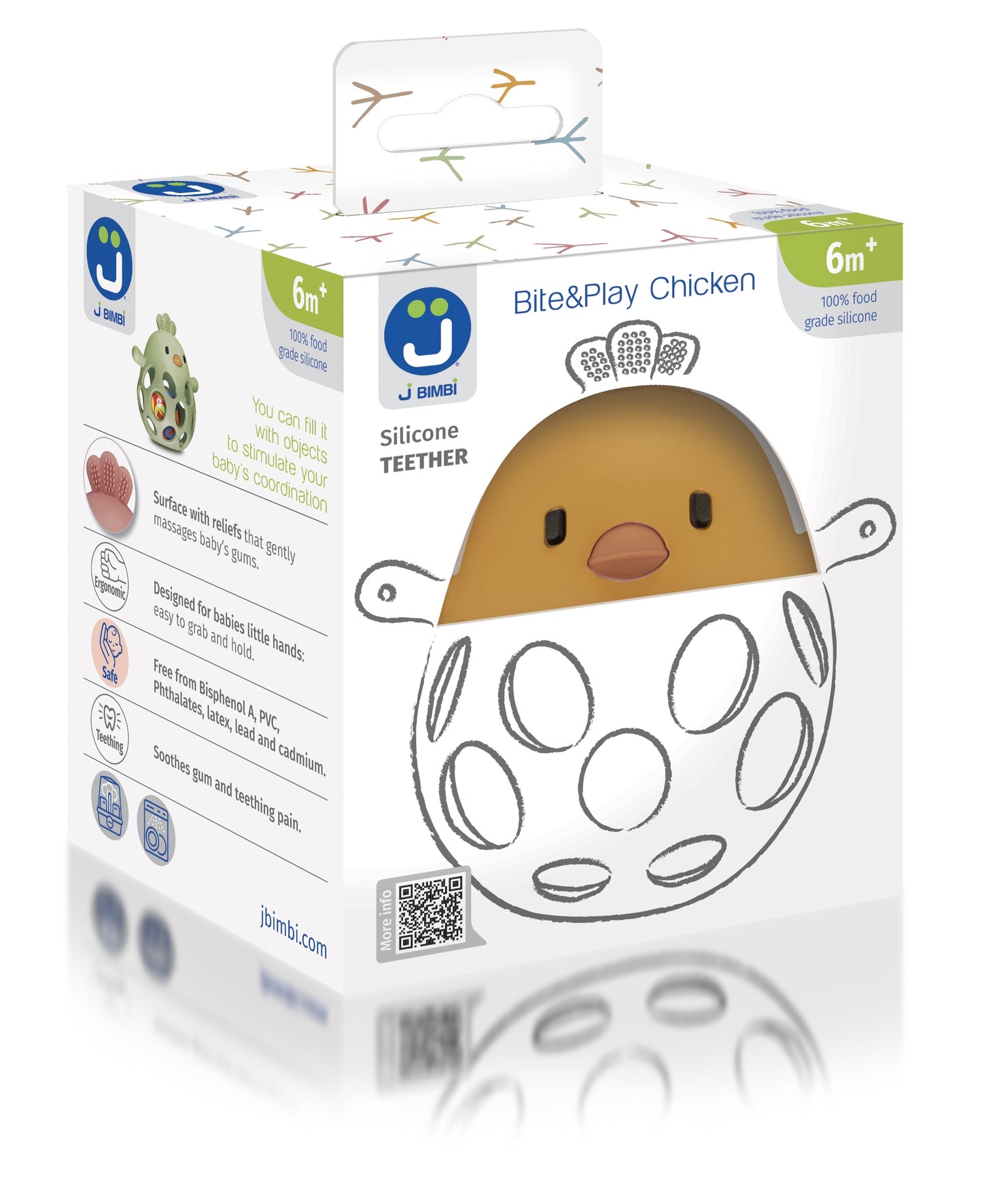 J BIMBI superweiches Beißspielzeug | perfekt geeignet für Dein Baby ab 6M+