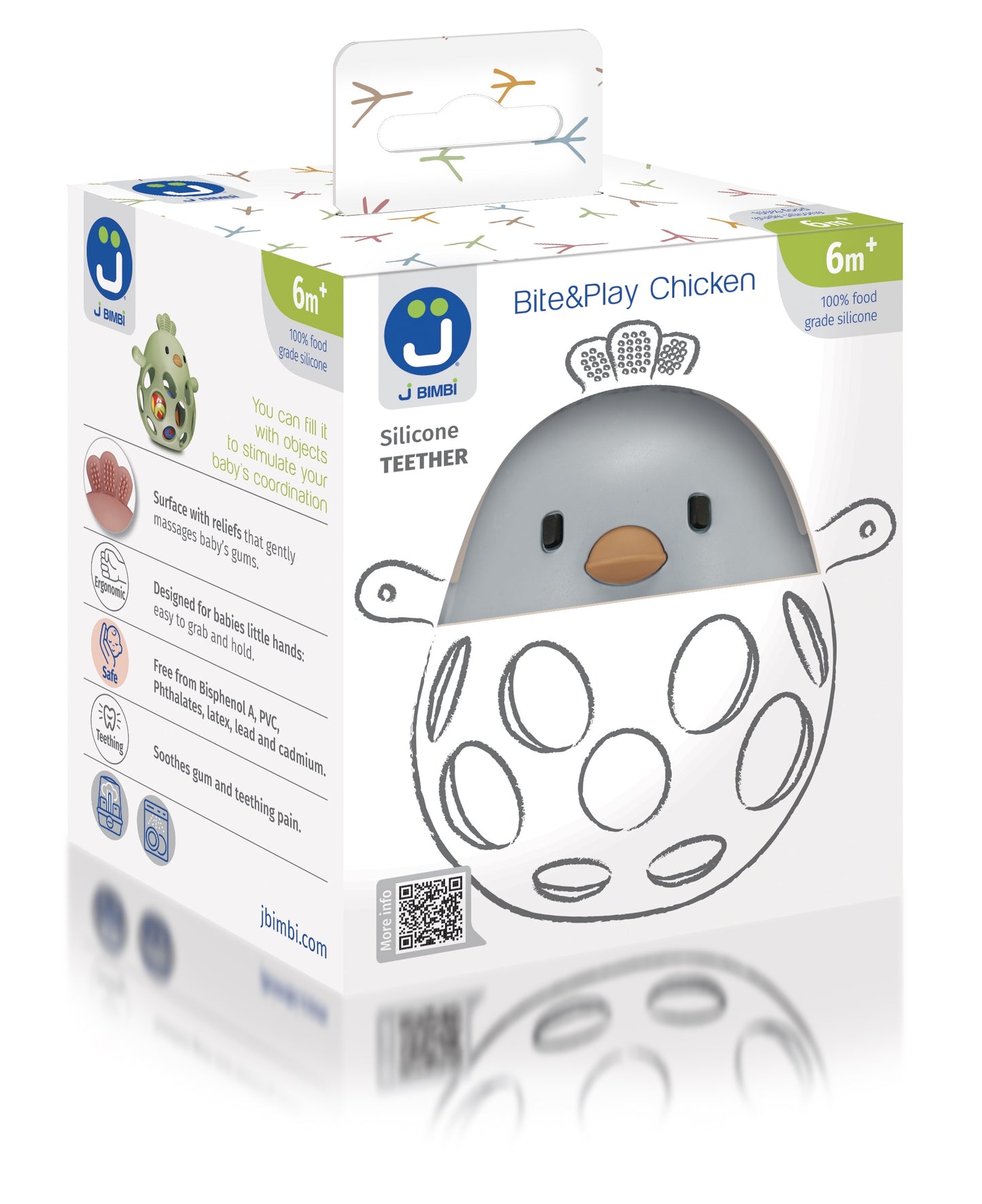 J BIMBI superweiches Beißspielzeug | perfekt geeignet für Dein Baby ab 6M+