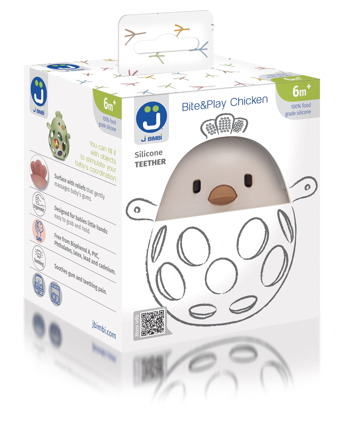 J BIMBI superweiches Beißspielzeug | perfekt geeignet für Dein Baby ab 6M+