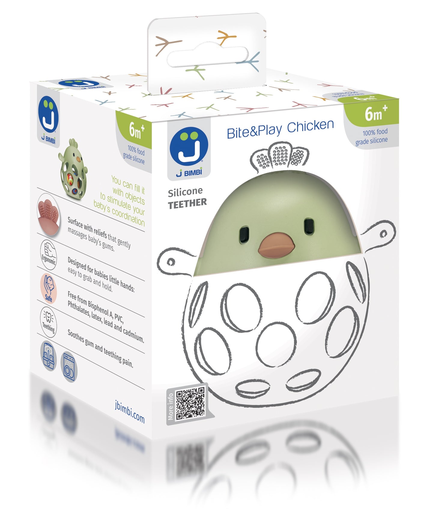 J BIMBI superweiches Beißspielzeug | perfekt geeignet für Dein Baby ab 6M+