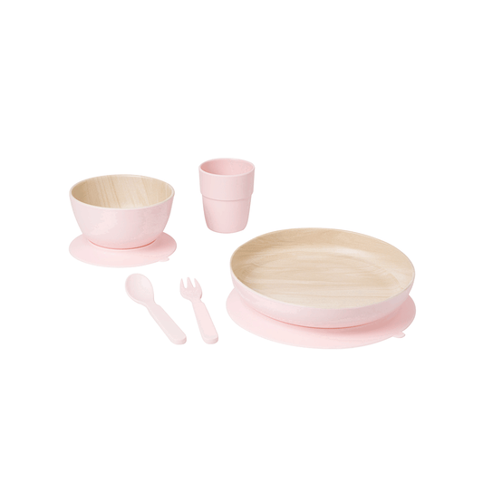 SARO | Kinder Geschirr-Set „Nordic“ 5tlg. | Rosa