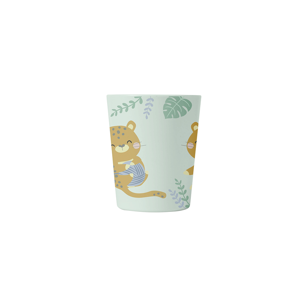 SARO | Kinder Geschirr-Set „Leopard“ 5tlg. | Mint