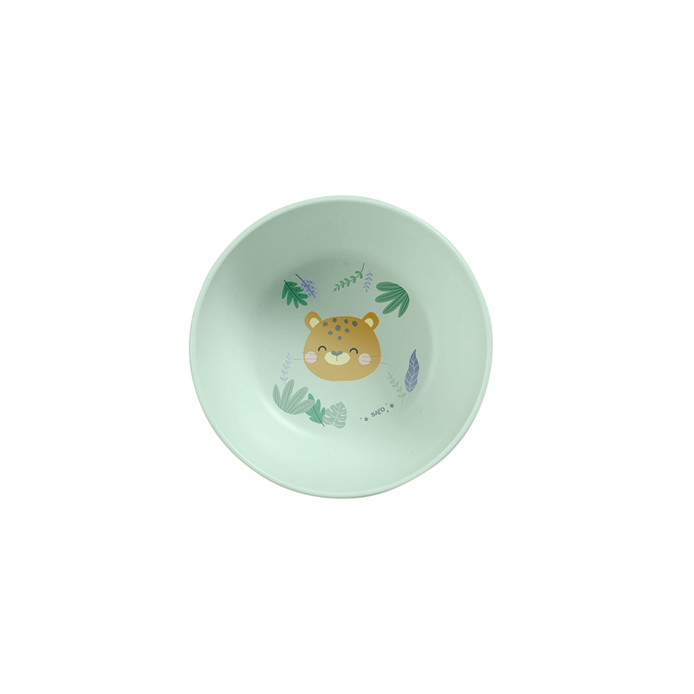 SARO | Kinder Geschirr-Set „Leopard“ 5tlg. | Mint