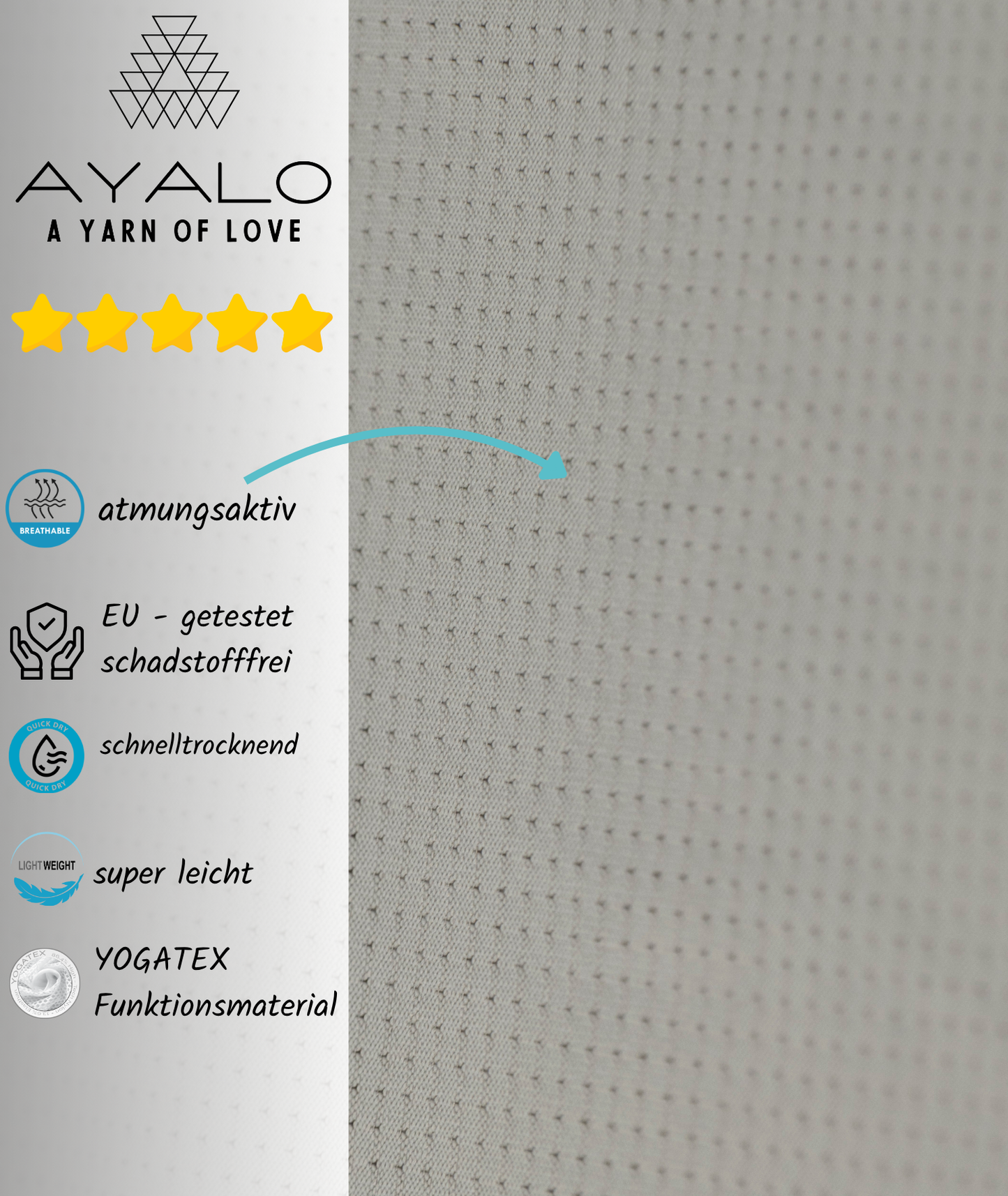 AYALO | AQUA RING SLING | perfekt im Wasser | perfekt zum Duschen | aus Yogatex-Material | Shadow Grey - ADViKiDS
