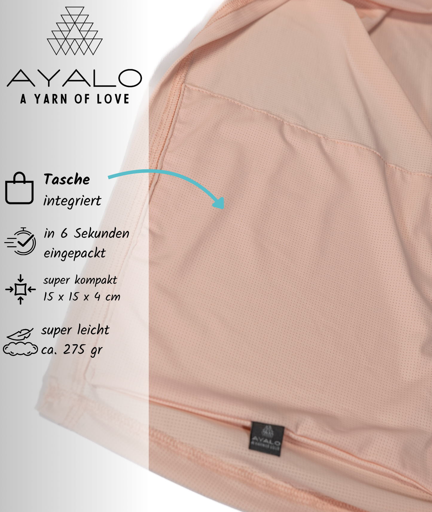 AYALO | AQUA RING SLING | perfekt im Wasser | perfekt zum Duschen | aus Yogatex-Material | My Pink Rose - ADViKiDS