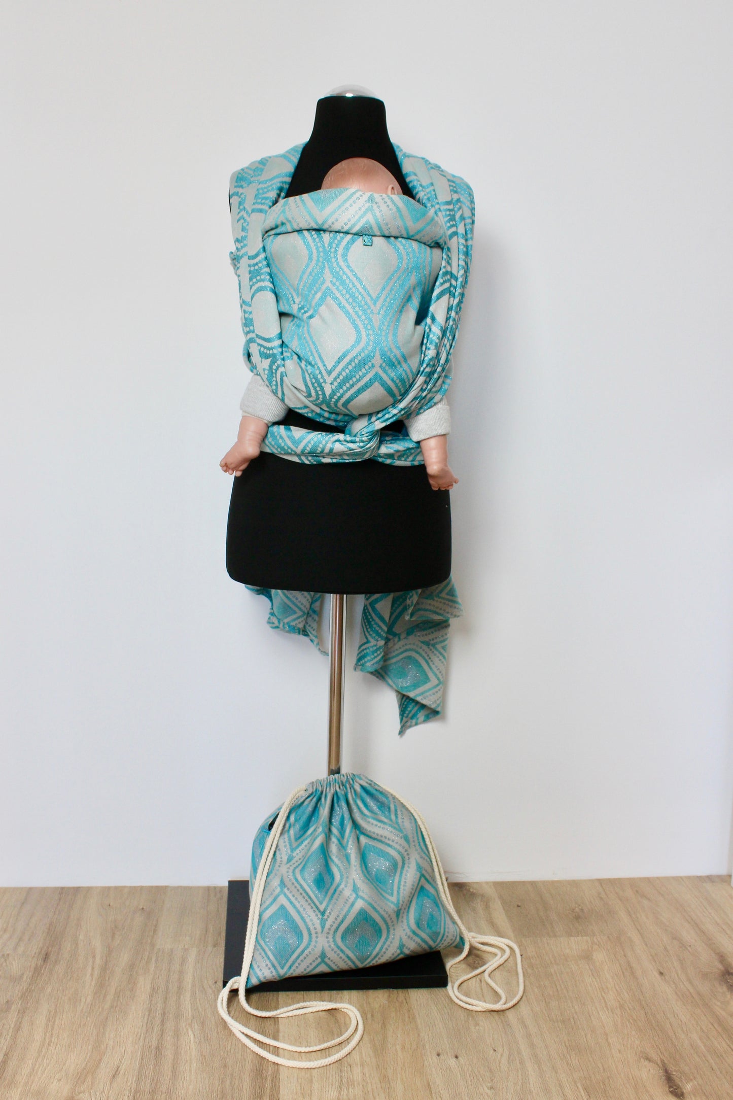 KAAMI | Tragetuch aus Bio-Baumwolle | Gr. 6 | 470cm | Sparkling Peacock - ADViKiDS
