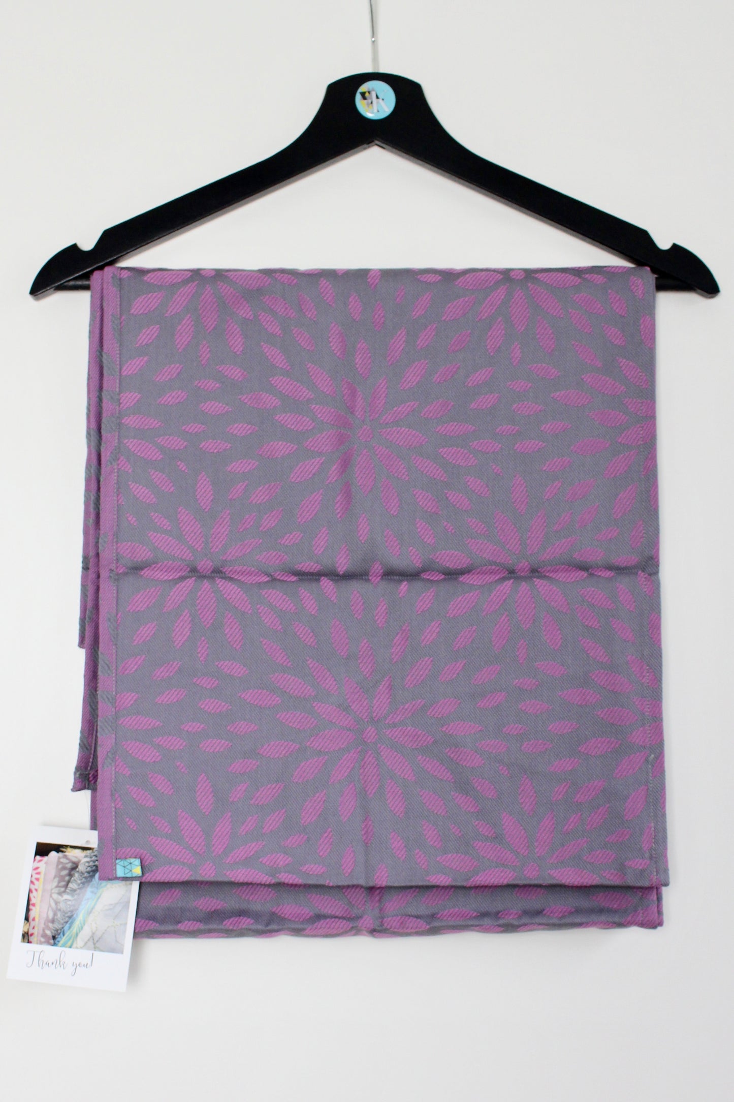 KAAMI | Tragetuch aus Bio-Baumwolle | Gr. 5 | 420cm | Flora Purple Grape