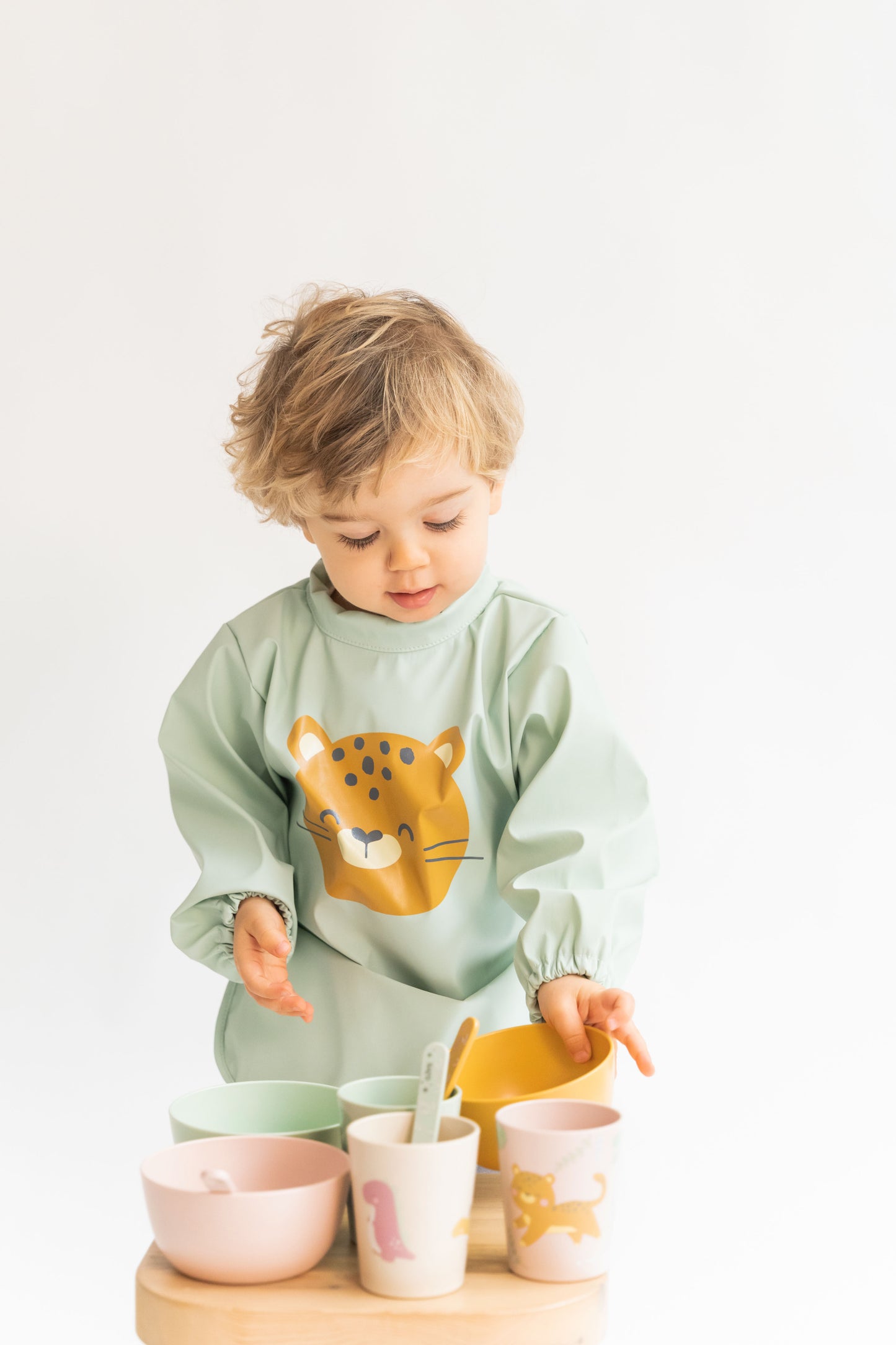 SARO | Ärmellätzchen wasserdicht "Leopard" | Mint