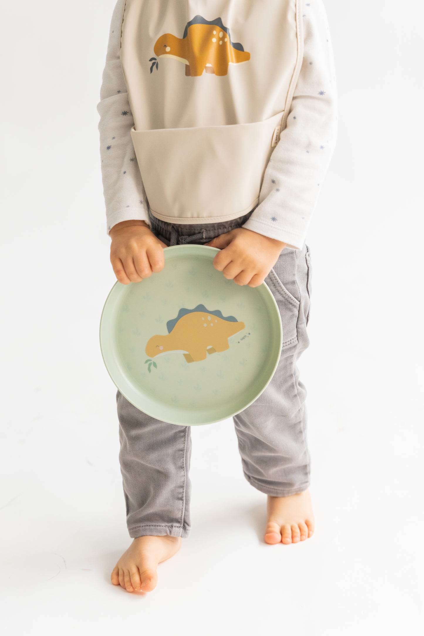 SARO | Lätzchen wasserdicht mit Klettverschluß "Leopard" | Mint
