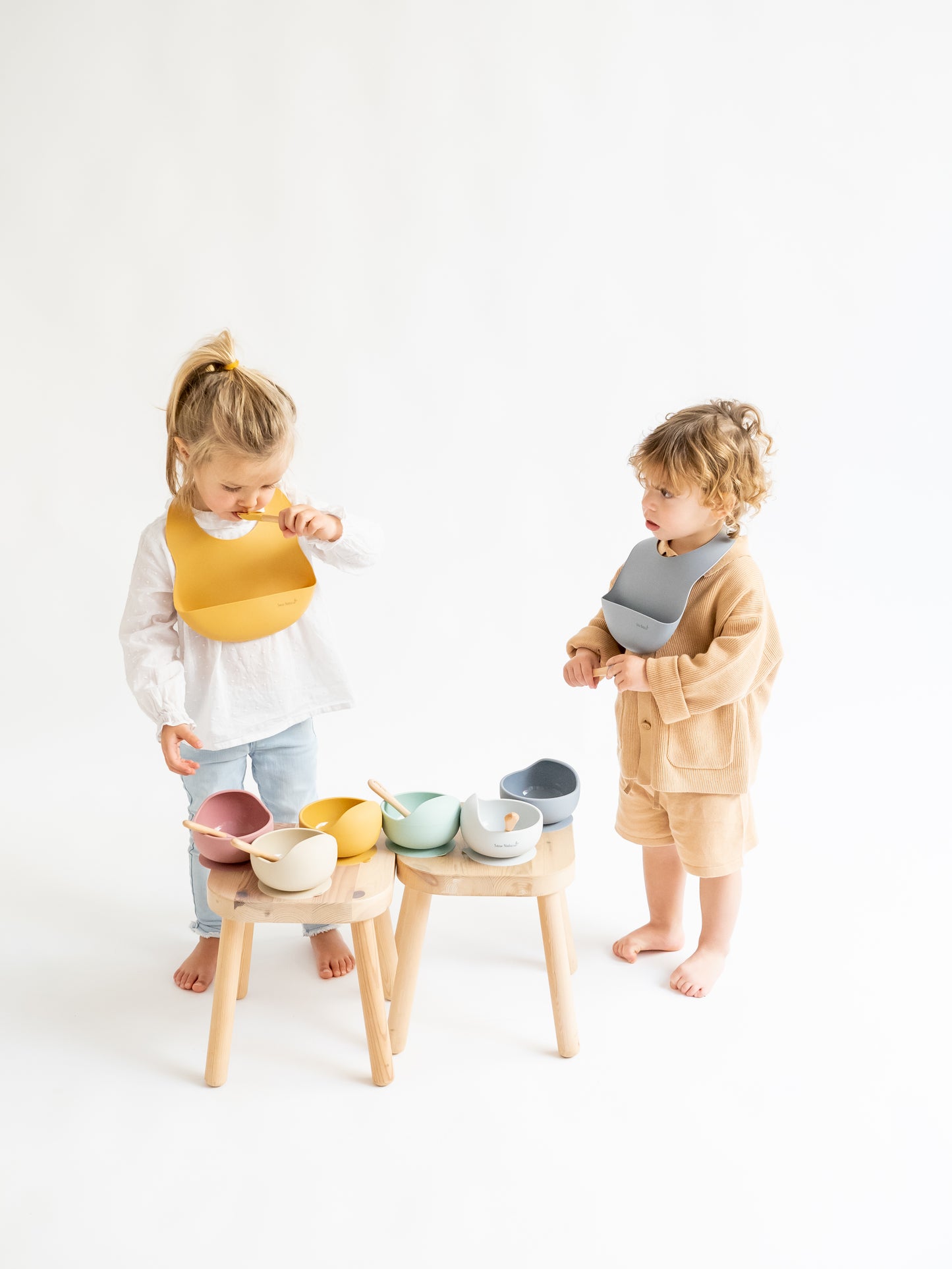 SARO | Kinder Geschirr-Set "Nordic Wave" 2tlg | Pink
