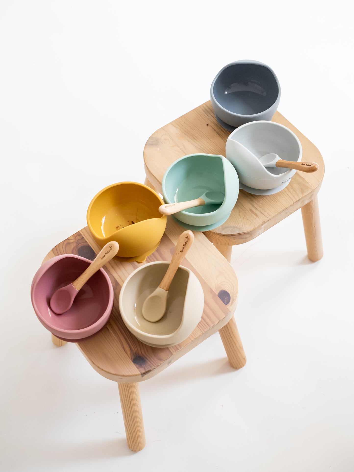 SARO | Kinder Geschirr-Set "Nordic Wave" 2tlg | Gelb