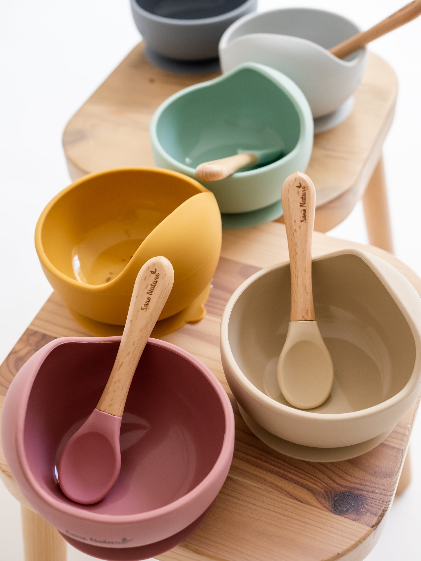 SARO | Kinder Geschirr-Set "Nordic Wave" 2tlg | Dunkelblau