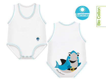 J BIMBI | mitwachsender Baby-Body | aus Bio-Baumwolle | SOMMER | PIRATES