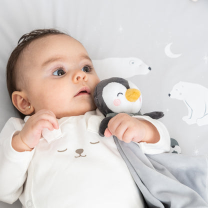 SARO | Schmusetuch „Pinguin“  | Rosa - ADViKiDS