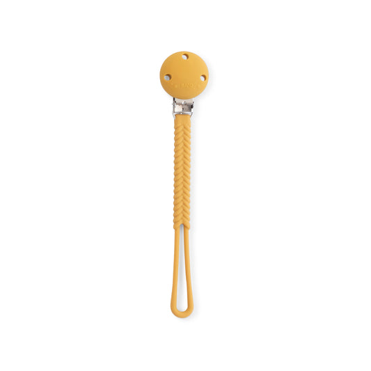 SARO | Schnullerkette „Braid" | Gelb