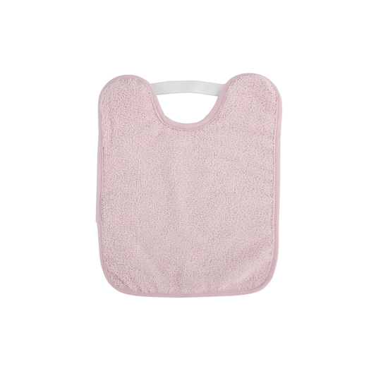 SARO | Baumwollfrottee Lätzchen wasserdicht mit Gummiband | Rosa